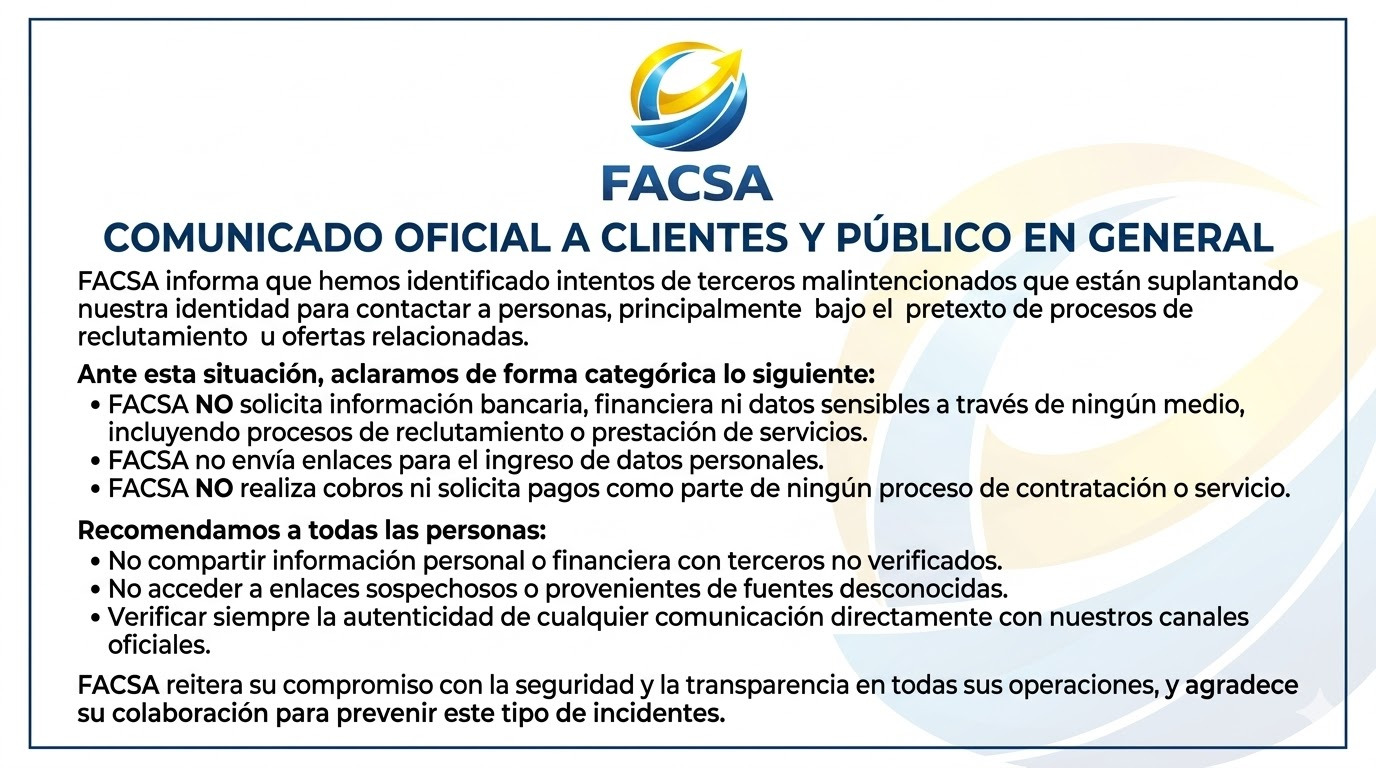 Comunicado FACSA